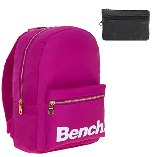 Bench Rucksack Damen klein small Daypack Handtasche Damenrucksack Freizeitrucksack Mädchen backpack 64158 +e (Azalee Magenta 3100) von Bench