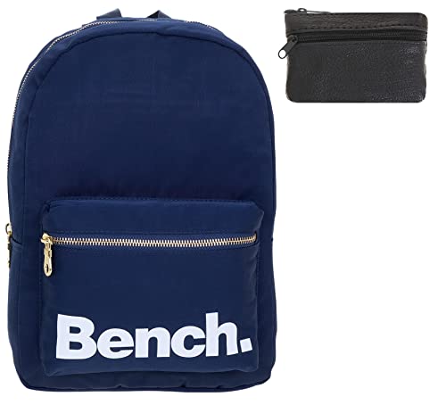 Bench Rucksack Damen klein small Daypack Handtasche Damenrucksack Freizeitrucksack Mädchen backpack 64158 +e (Blau Uni 0600) von Bench
