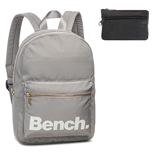 Bench Rucksack Damen klein small Daypack Handtasche Damenrucksack Freizeitrucksack Mädchen backpack 64158 +e (Grey Uni 2800) von Bench