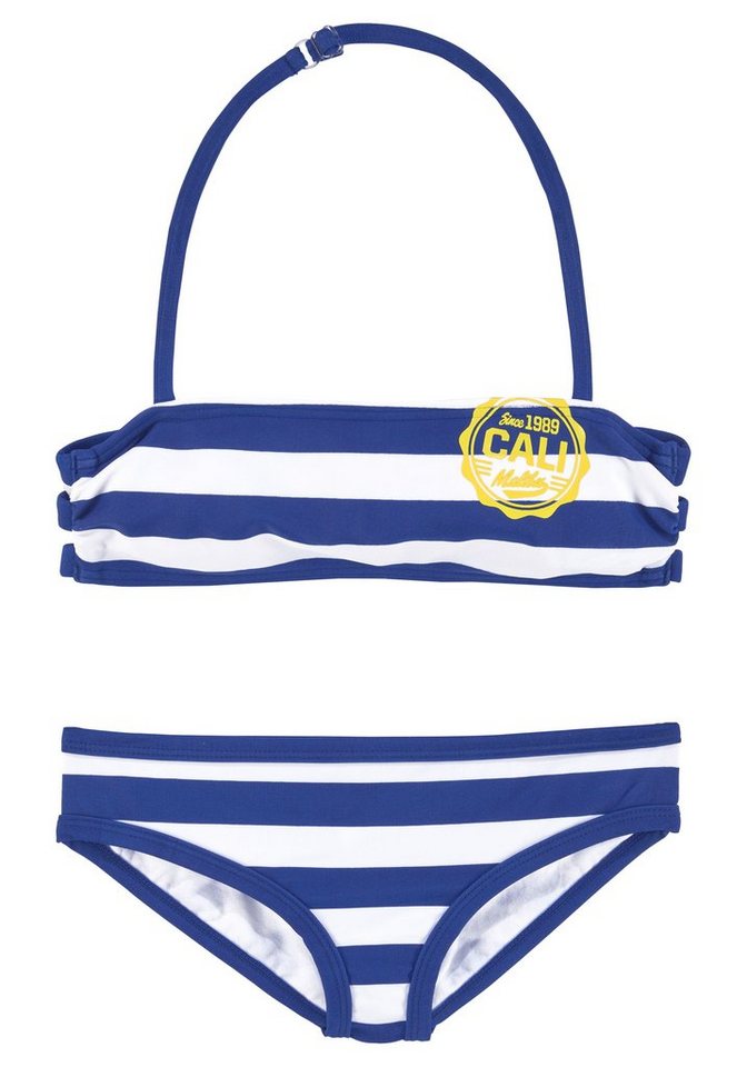 Bench. Bandeau-Bikini mit trendigen Streifen von Bench.