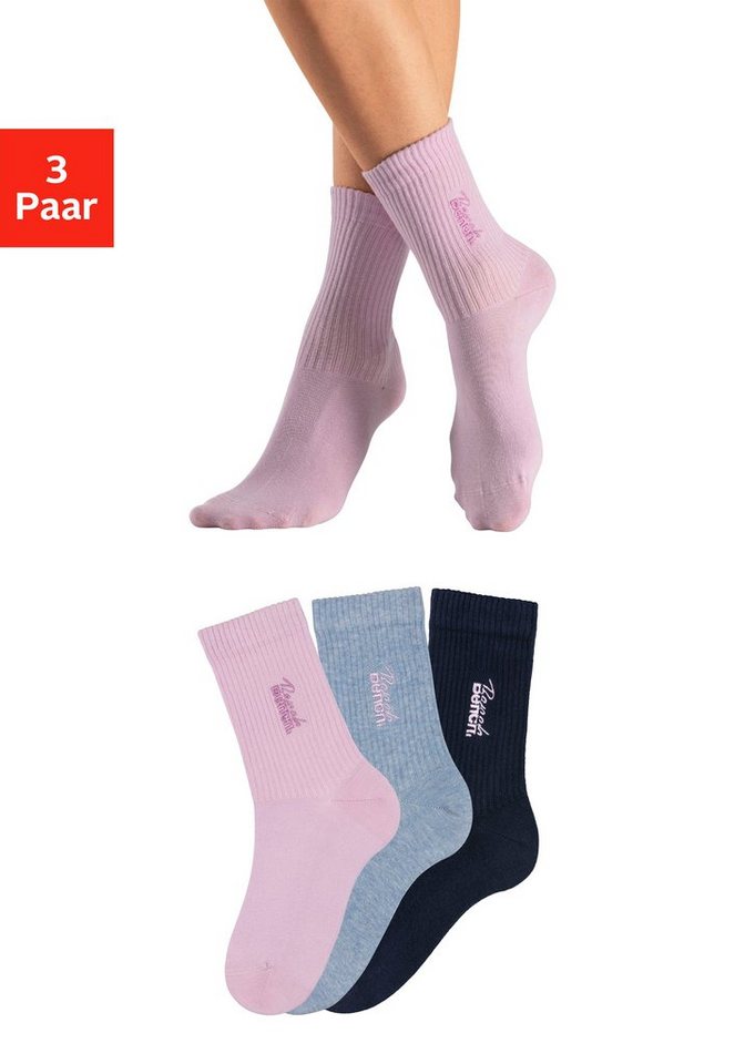 Bench. Basicsocken (Packung, 3-Paar) mit Bench Stickerei von Bench.
