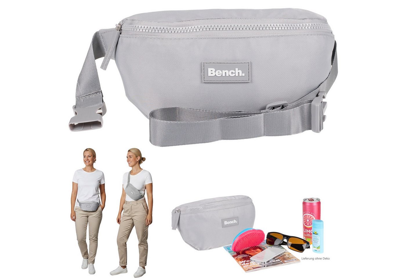 Bench. Bauchtasche Crossbag Hüfttasche Crossover Handtasche Tasche, Wimmerl klein Festivaltasche Handtasche Nova 64217 + Schlüsseletui von Bench.