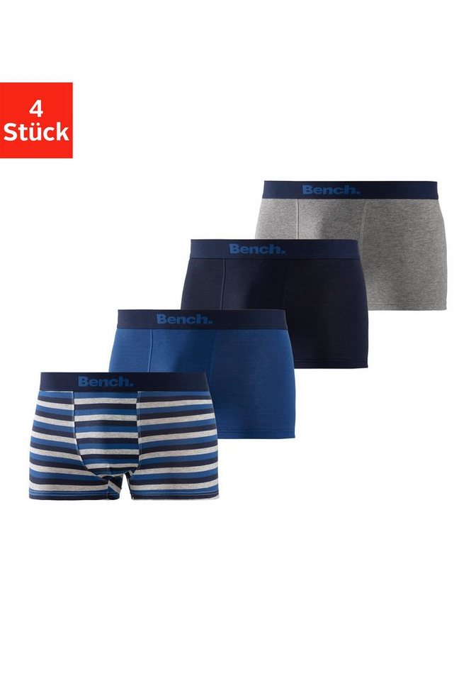 Bench. Boxer Boxershorts für Herren (Packung, 4-St) Unterhosen aus Baumwoll-Mix von Bench.