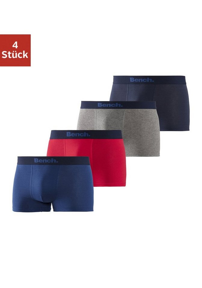 Bench. Boxer Boxershorts für Herren (Packung, 4-St) Unterhosen aus Baumwoll-Mix von Bench.