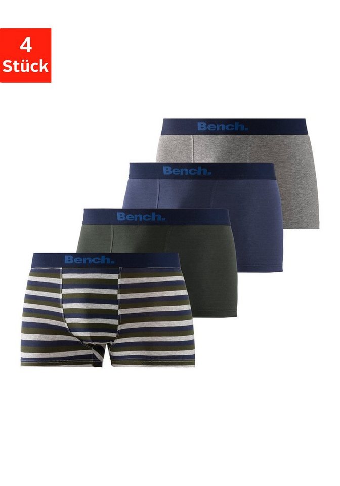 Bench. Boxer Boxershorts für Herren (Packung, 4-St) Unterhosen aus Baumwoll-Mix von Bench.