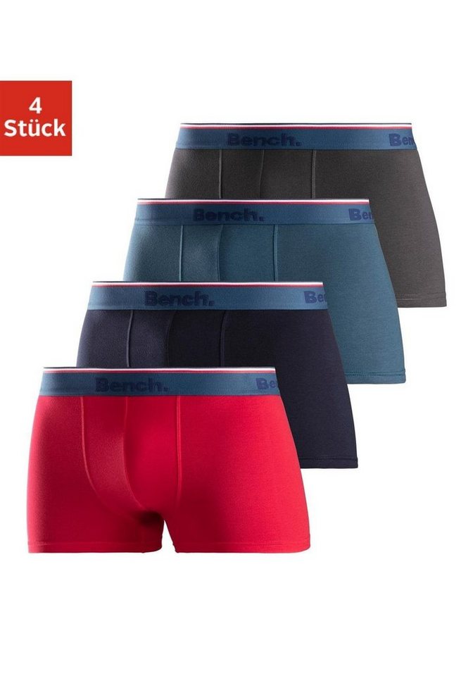 Bench. Boxer Boxershorts für Herren (Packung, 4-St) Unterhosen aus Baumwoll-Mix von Bench.