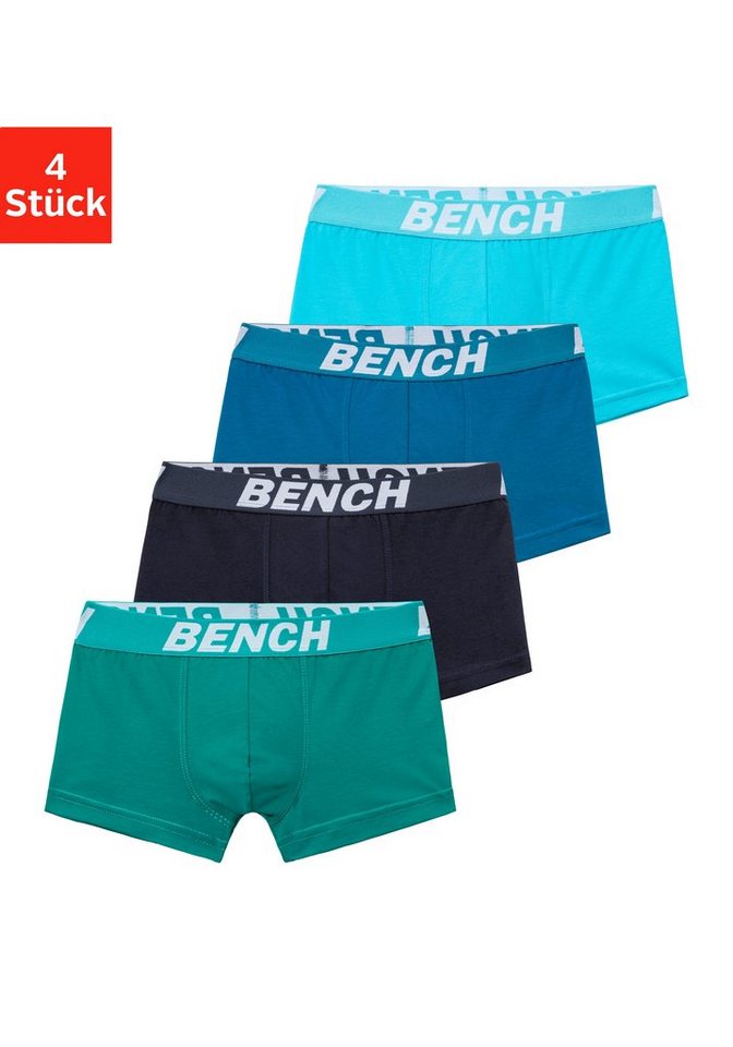 Bench. Boxer (Packung, 4-St) für Jungen mit Bench Schriftzug im Bund von Bench.