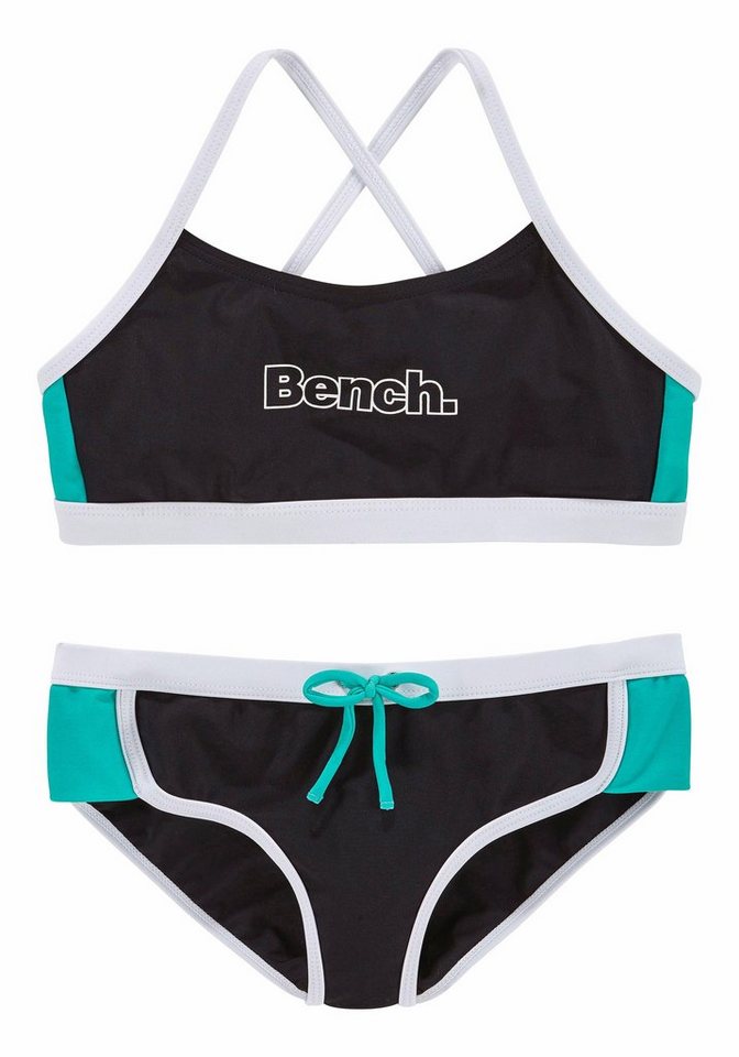 Bench. Bustier-Bikini mit Kontrastdetails von Bench.