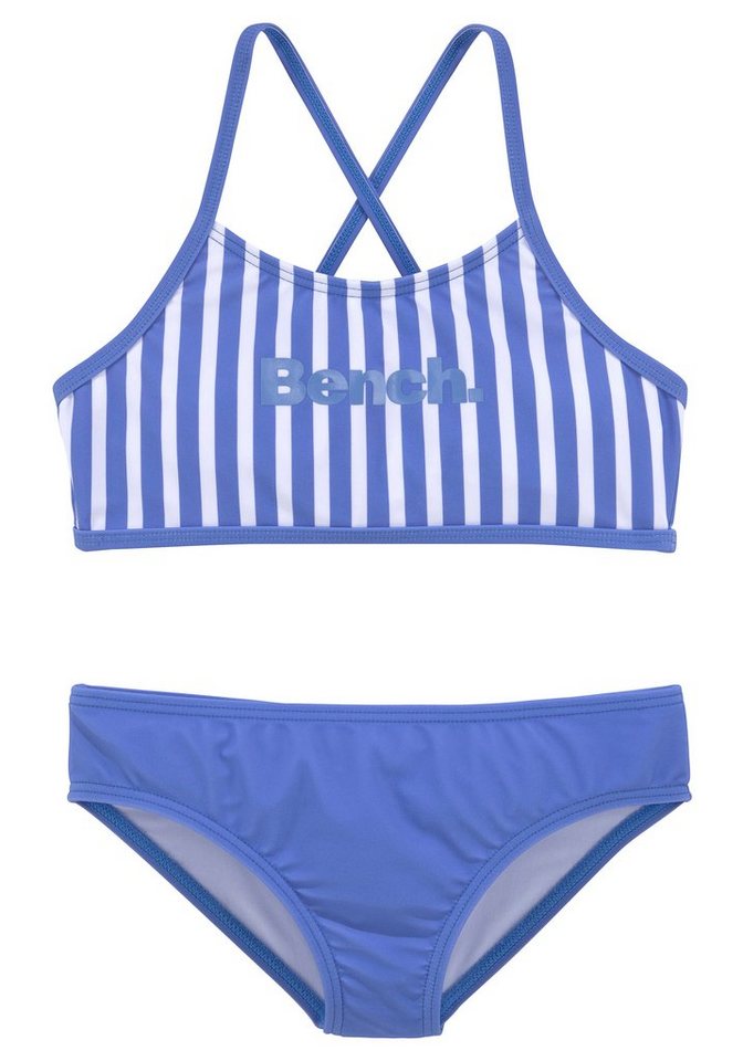 Bench. Bustier-Bikini mit trendigen Streifen von Bench.