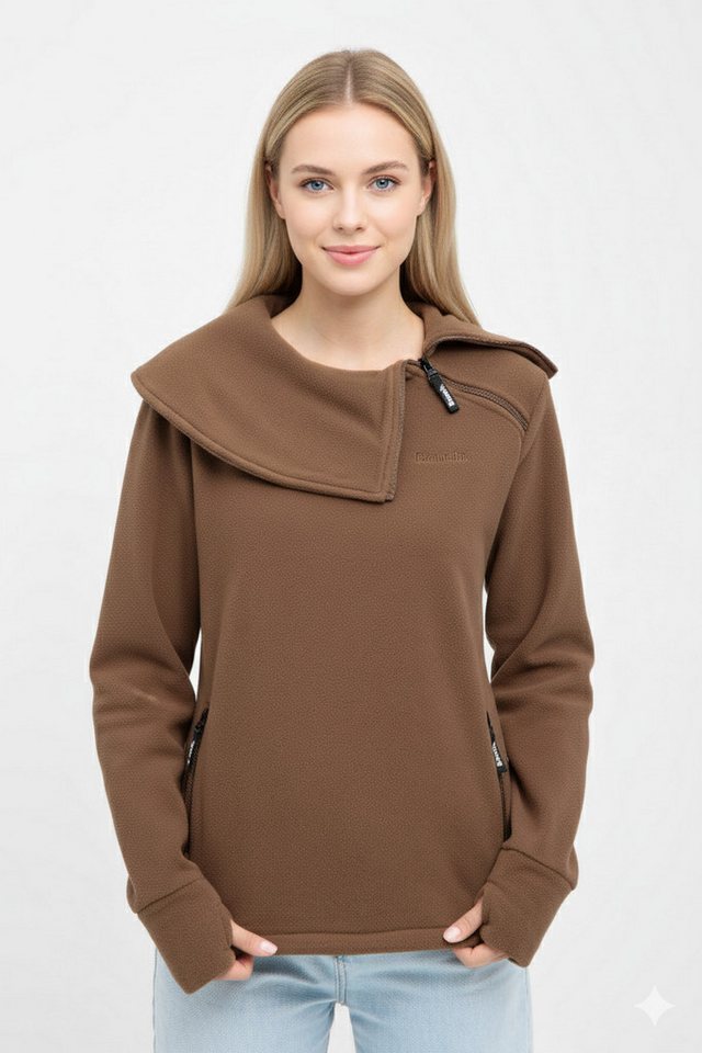 Bench. Fleecepullover APRILLE warmes, tailliertes Fleeceshirt mit Troyerkragen und Seitentaschen von Bench.