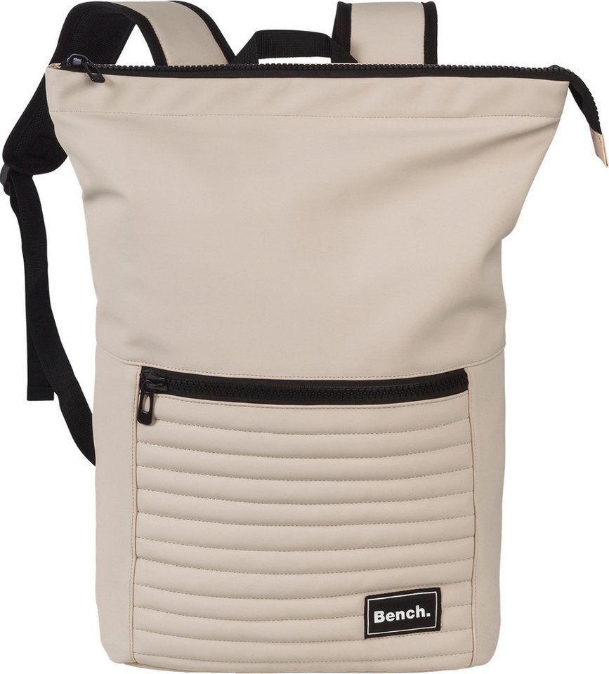 Bench. Freizeitrucksack Bench Rucksack natur Rucksack klein, Damen, Jugend Freizeitrucksack PU Kunststoff, beige ca. 45cm hoch von Bench.