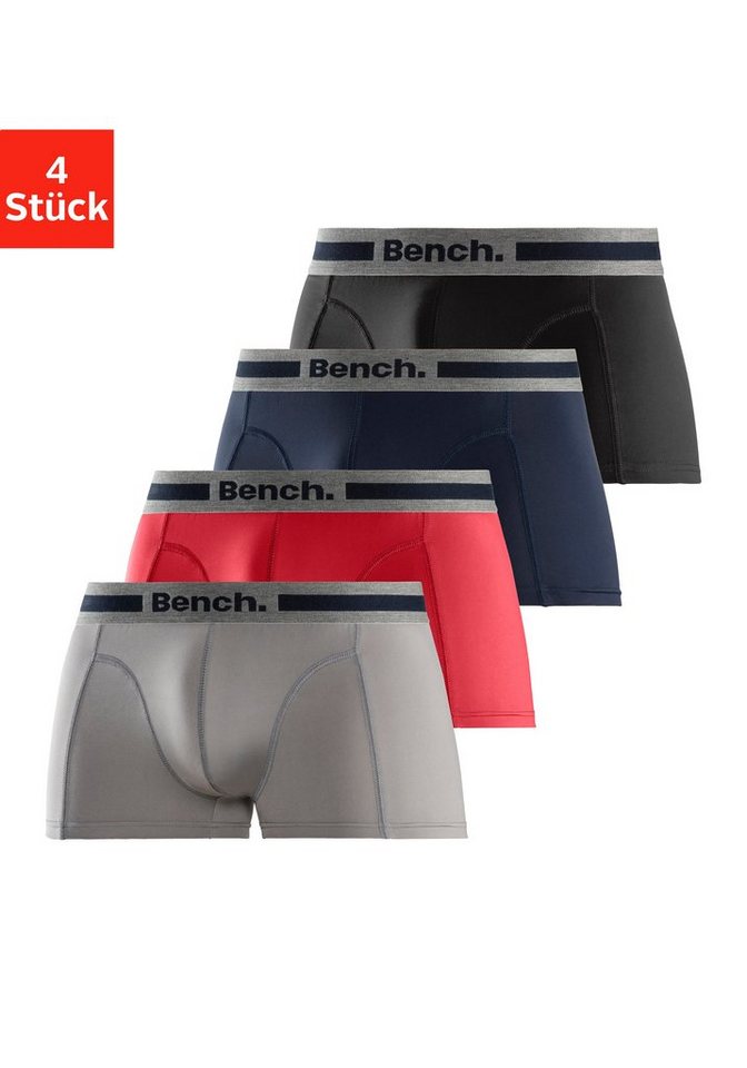 Bench. Funktionsboxer Boxershorts für Herren (Packung, 4-St) Unterhosen aus Microfaser von Bench.