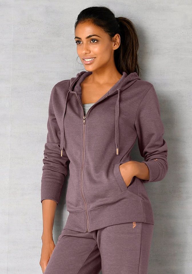 Bench. Loungewear Sweatjacke mit Taschen und Zipper, Loungeanzug von Bench. Loungewear