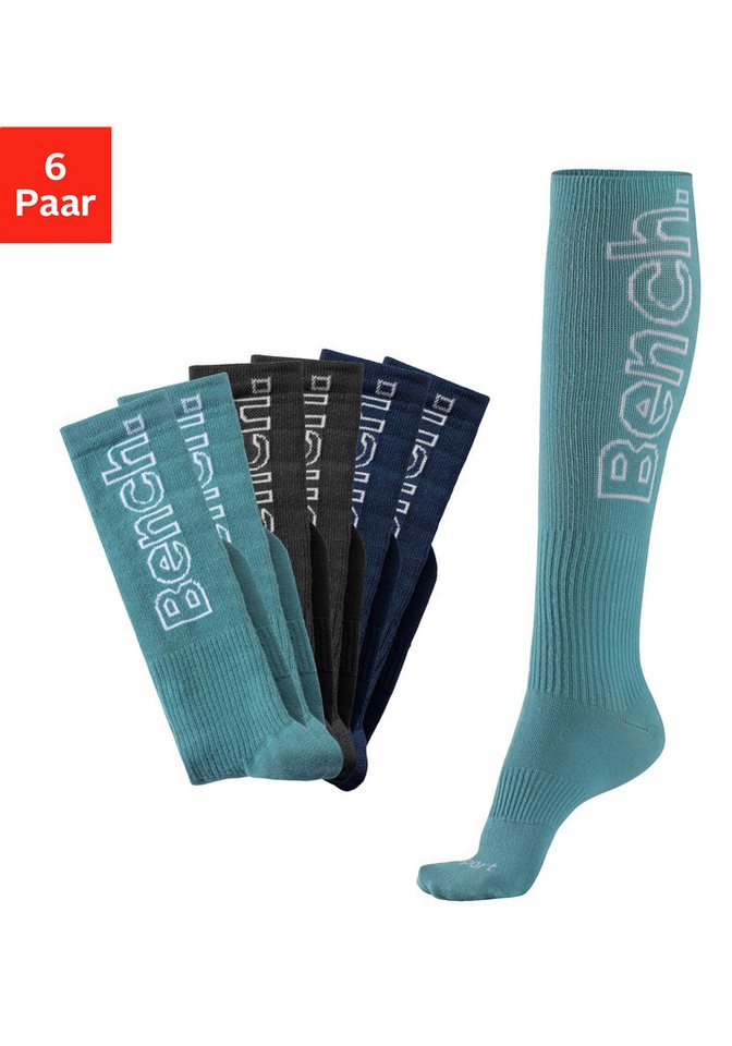 Bench. Kniestrümpfe (Packung, 6-Paar) mit antibakterieller Feuchtigkeitsregulierung von Bench.