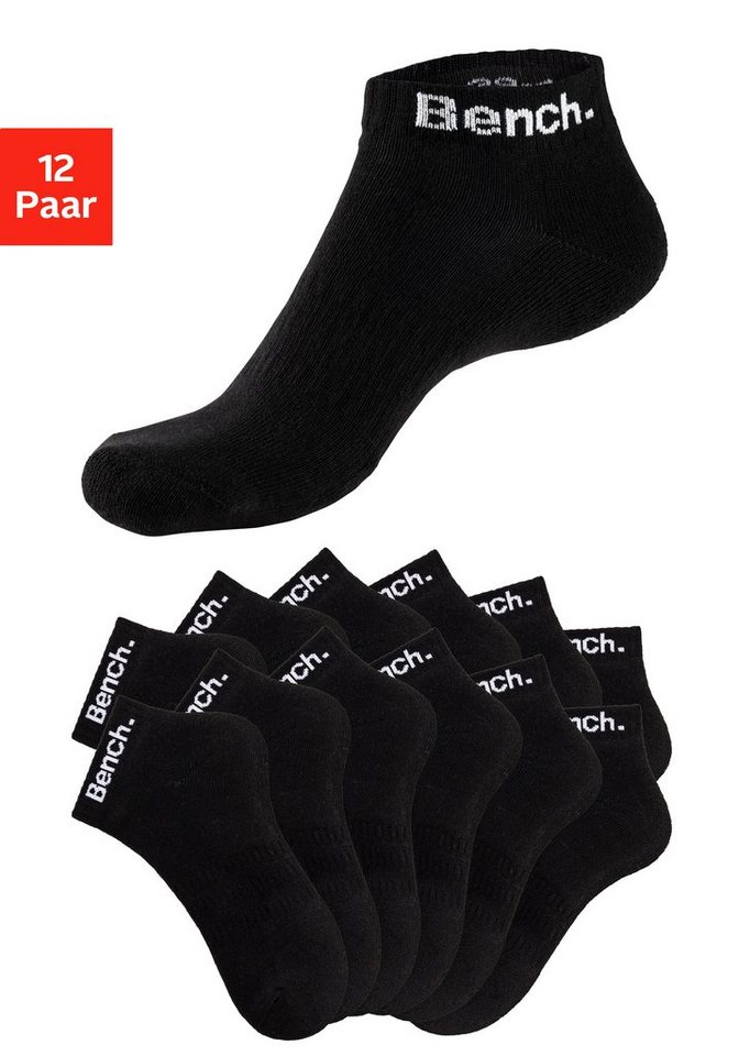 Bench. Sportsocken (Set, 12-Paar) Tennis Kurzsocken mit Halbfußfrottee von Bench.