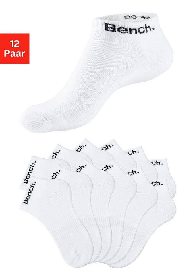 Bench. Sportsocken (Set, 12-Paar) Tennis Kurzsocken mit Halbfußfrottee von Bench.