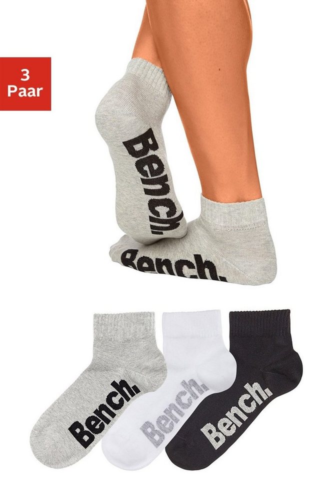 Bench. Kurzsocken (Set, 3-Paar) mit bequemen Rippbündchen von Bench.