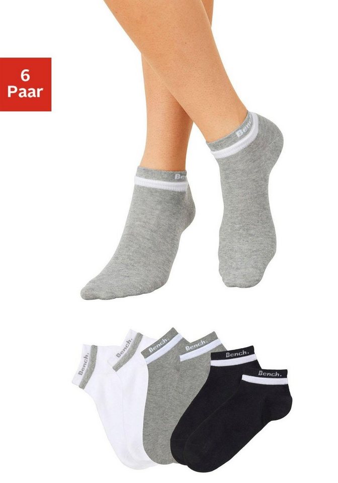 Bench. Kurzsocken (Set, 6-Paar) mit doppelten Bündchen von Bench.