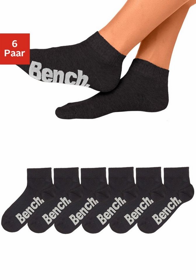 Bench. Kurzsocken (Packung, 6-Paar) mit komfortablem Rippbündchen von Bench.