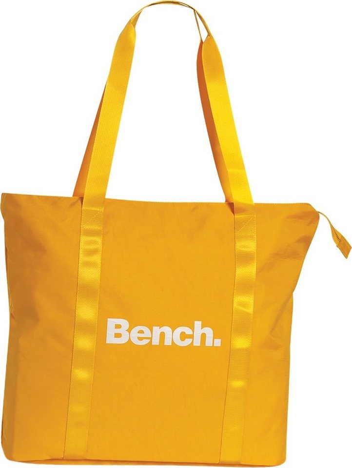 Bench. Schultertasche Bench Shopper Nylon Schultertasche (Schultertasche, Schultertasche), Damen, Jugend Tasche strapazierfähiges Textilnylon sonnengelb, Uni von Bench.