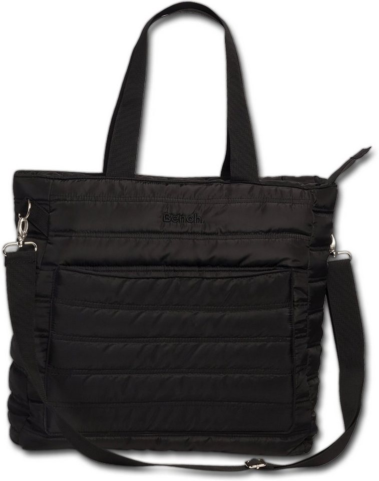 Bench. Schultertasche Bench gesteppte Shopper Bag (Schultertasche, Schultertasche), Damen, Jugend Tasche Textil-Polyester schwarz, Uni von Bench.