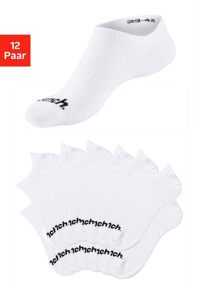 Bench. Sportsocken (Set, 12-Paar) Sneakersocken verschwinden im Schuh von Bench.