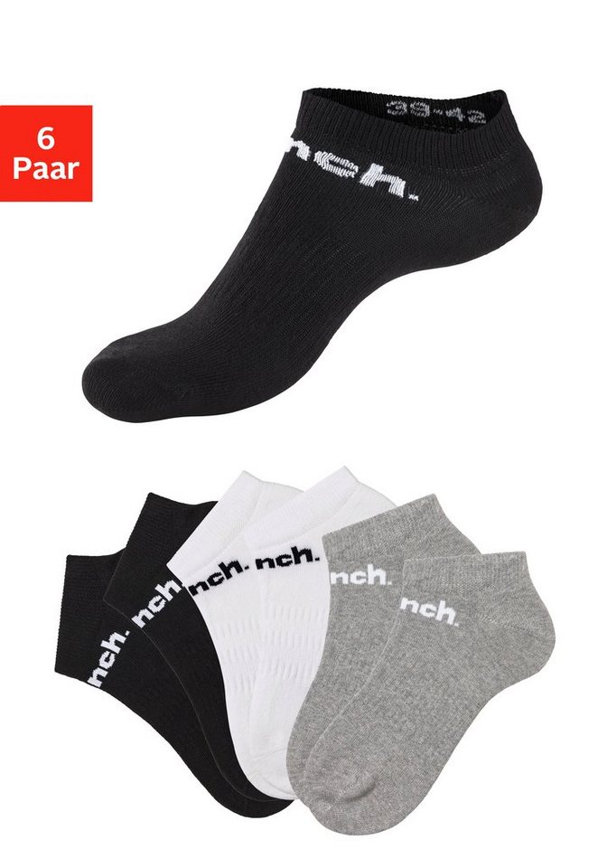 Bench. Sportsocken (Set, 6-Paar) Sneakersocken mit klassischem Logoschriftzug von Bench.