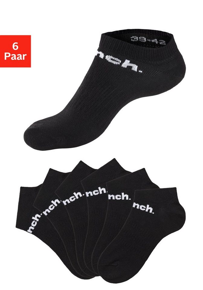 Bench. Sportsocken (Set, 6-Paar) Sneakersocken mit klassischem Logoschriftzug von Bench.