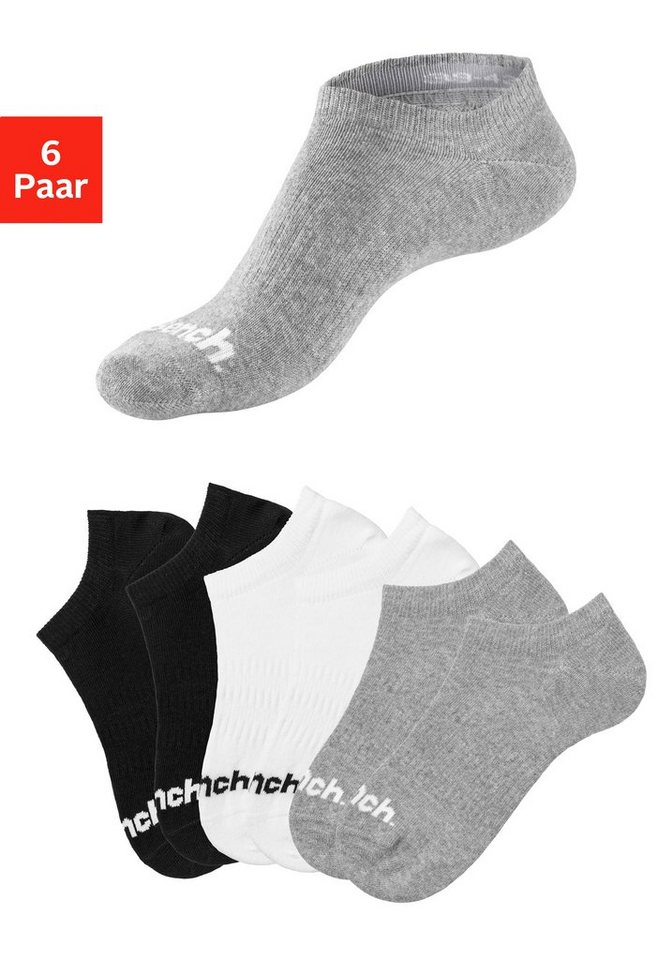 Bench. Sportsocken (Set, 6-Paar) Sneakersocken verschwinden im Schuh von Bench.