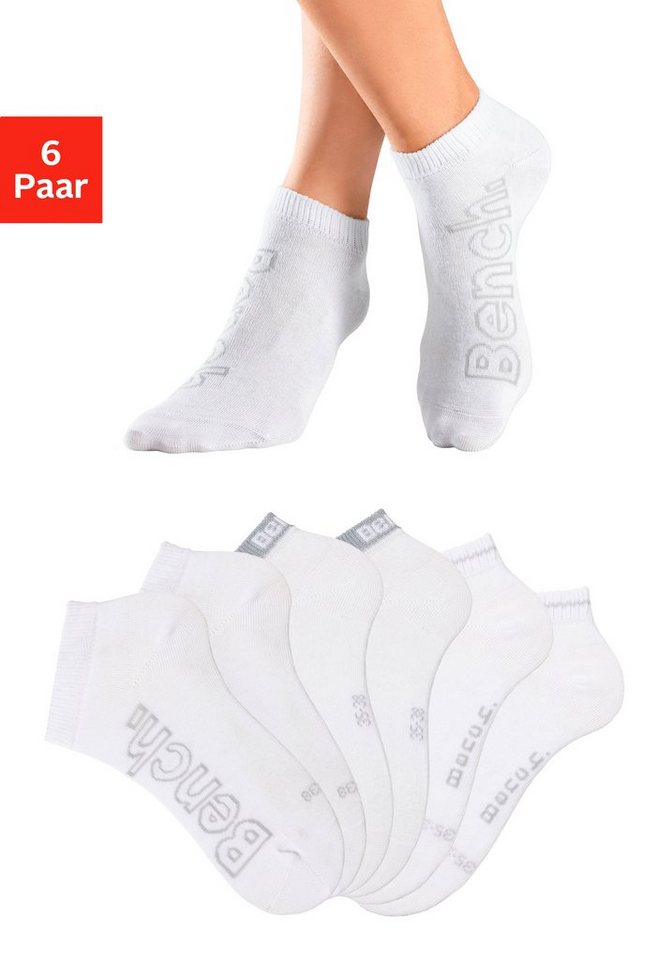 Bench. Sneakersocken (Packung, 6-Paar) mit unterschiedlichen Designs von Bench.