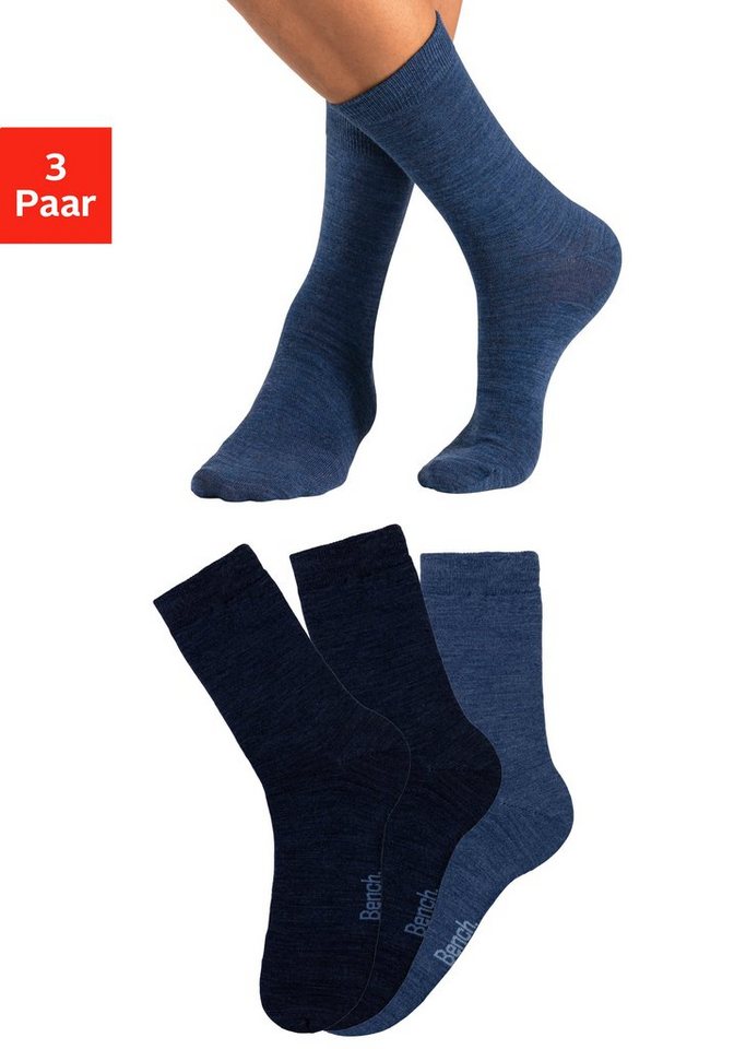 Bench. Socken (3-Paar) Wollsocken aus flauschigem Material von Bench.