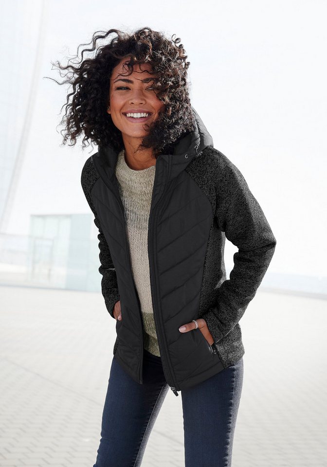 Vivance Steppjacke mit Strickfleece-Ärmeln von Vivance