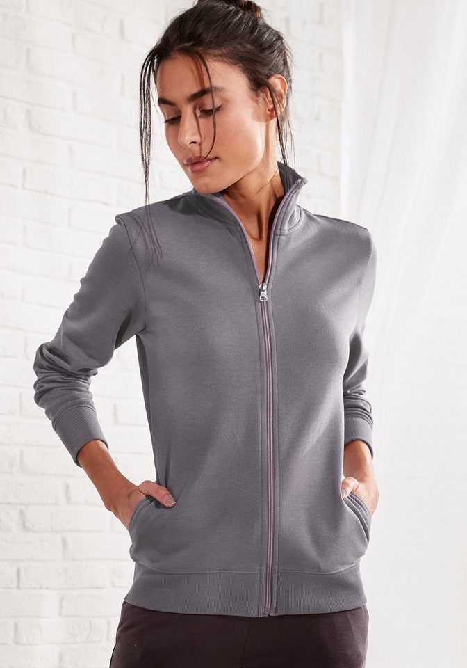 Bench. Loungewear Sweatjacke (1-tlg) mit bestickten Stehkragen, Loungeanzug von Bench. Loungewear