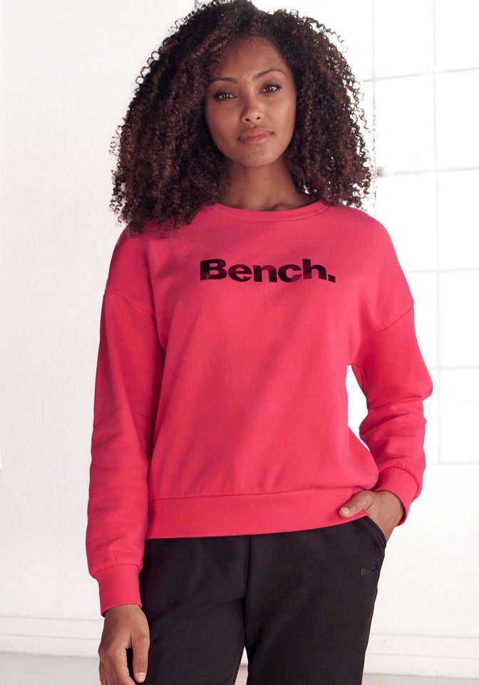 Bench. Loungewear Sweatshirt mit glänzendem Logodruck, Loungewear von Bench. Loungewear