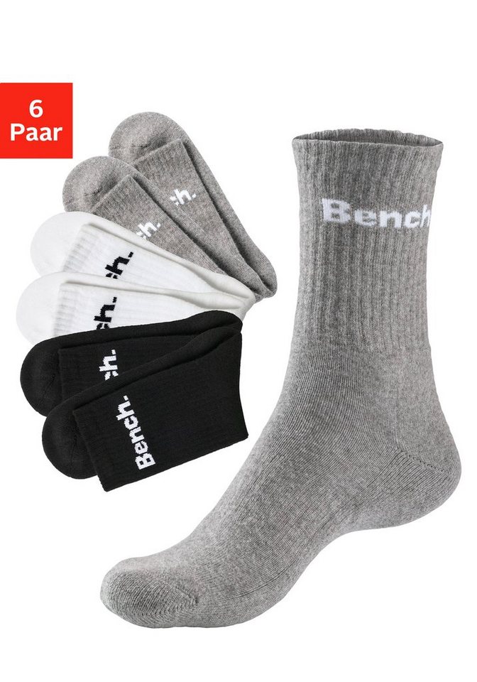 Bench. Tennissocken (Set, 6-Paar) mit Fuß Polsterung von Bench.