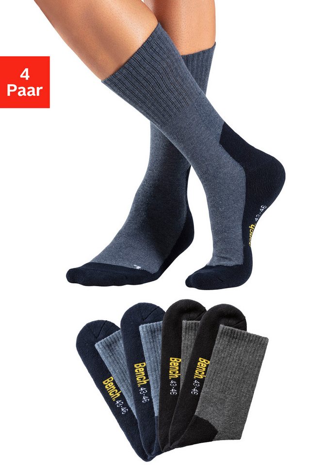 Bench. Tennissocken (Packung, 4-Paar) mit Fußfrottee von Bench.