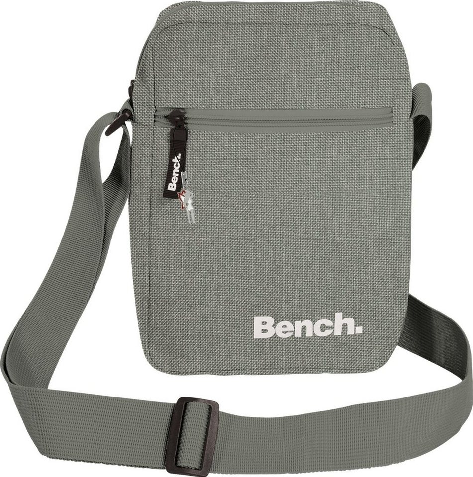 Bench. Umhängetasche Bench sportliche Umhängetasche hellgrau (Umhängetasche, Umhängetasche), Unisex Tasche Polyester grau, mittel 17x23x8cm von Bench.