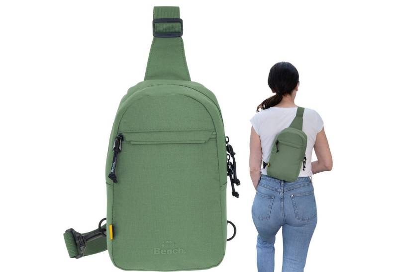 Bench. Umhängetasche Rucksack Crossbody Sling Bag Damen Herren klein, Fahrrad Tasche Konzert Festival Bag Umhängetasche + Etui von Bench.