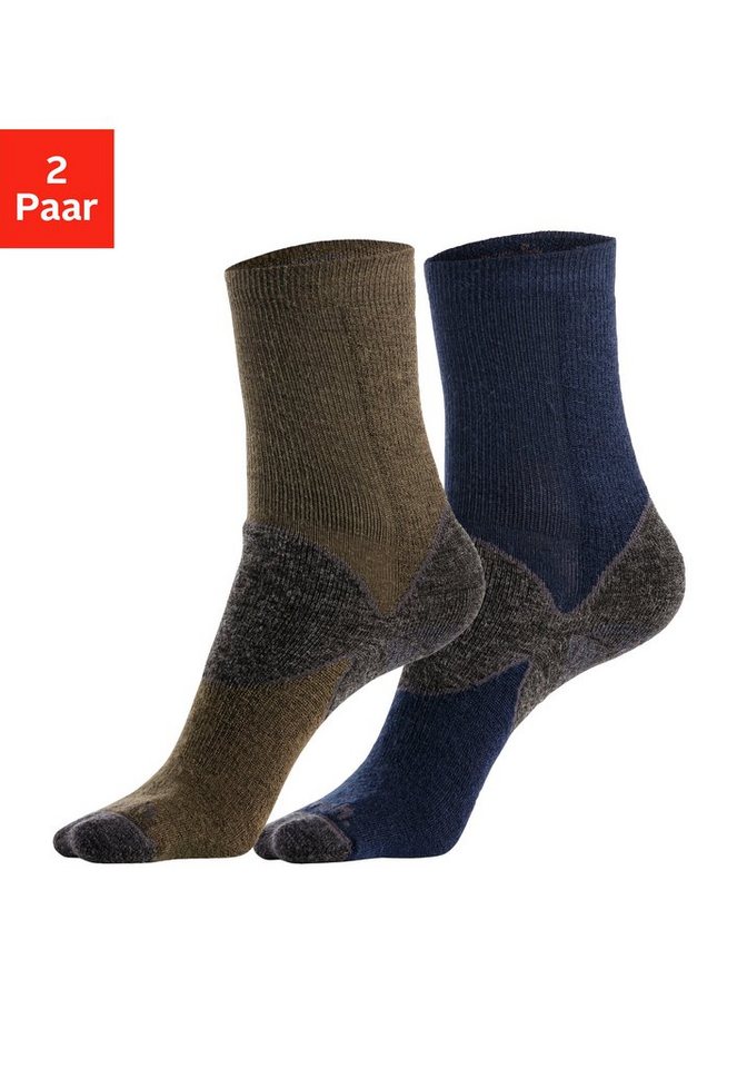 Bench. Wandersocken (2-Paar) Wollsocken aus flauschigem Material mit 36% Wolle von Bench.