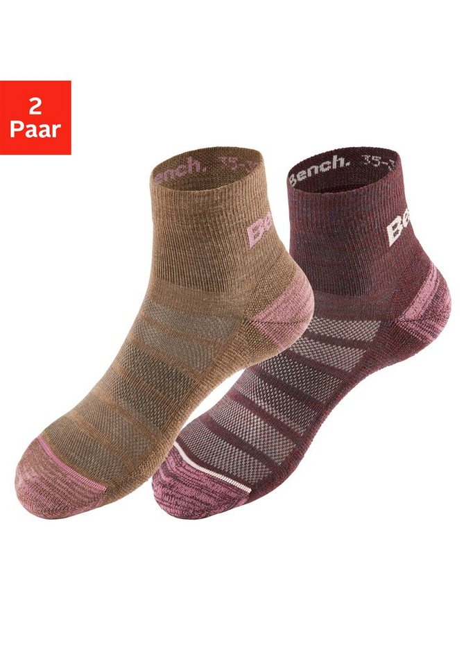 Bench. Wandersocken (Set, 2-Paar) Wollsocken aus flauschigem Material mit 51% Wolle von Bench.