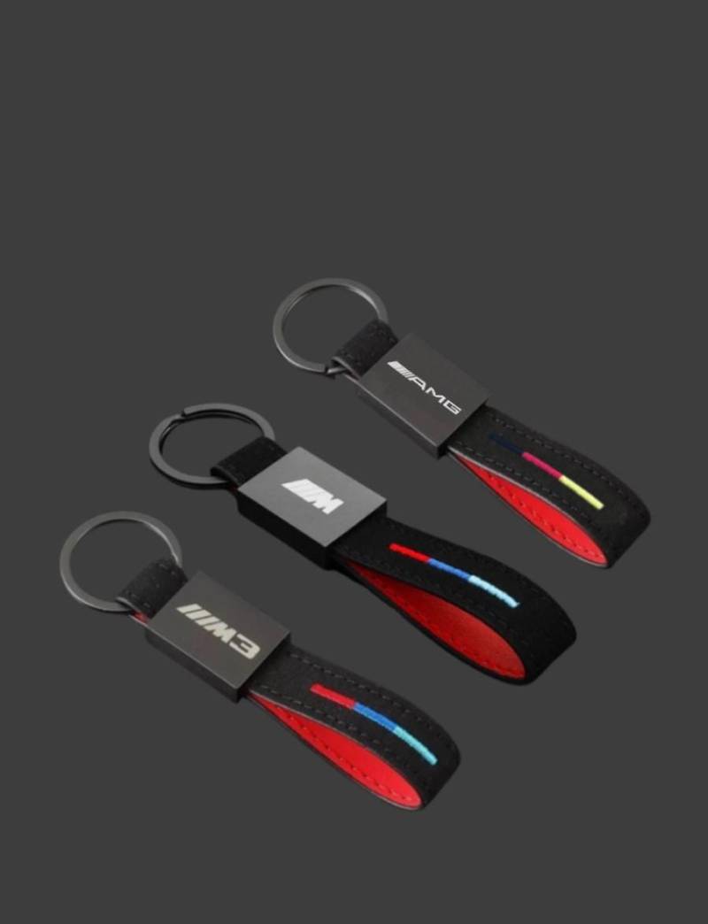 Hochwertiger Bmw M/Amg Schlüsselanhänger Keychain Alcantara Schwarz Mit M-Farben M3 Hochwertiger Bmw M/Amg Schlüsselanhänger Keychain Alcantara Schwarz Mit M-Farben M3 von BenchiDE