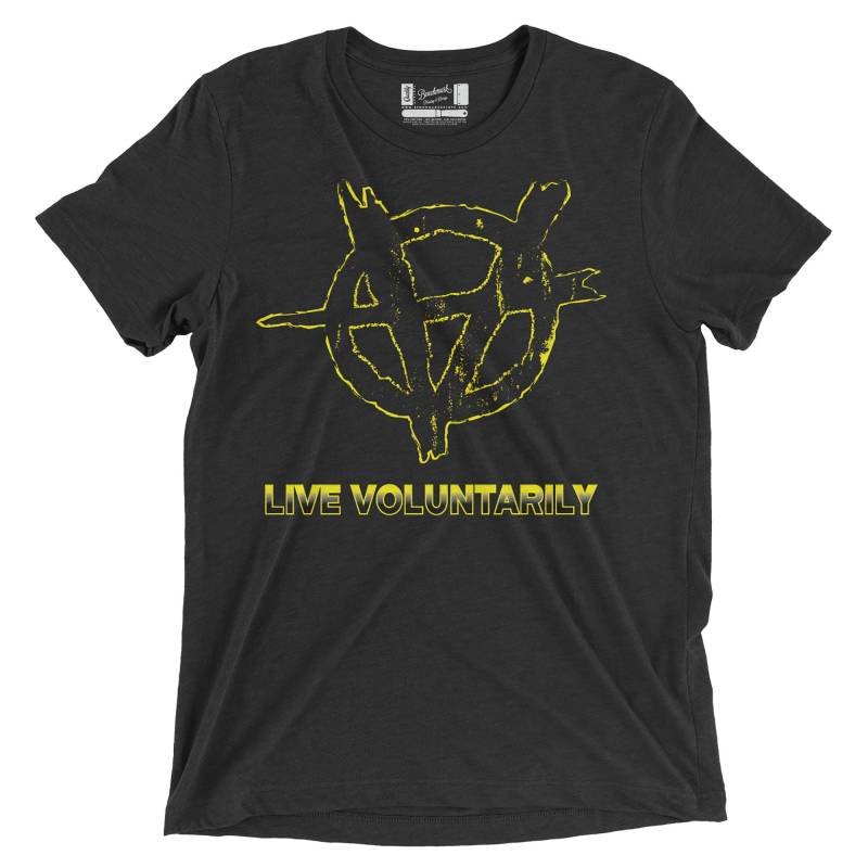 Leben Sie Freiwillig Friedliche Anarchie Tri-Blend T-Shirt Oder Hoodie Leben Sie Freiwillig Friedliche Anarchie Tri-Blend T-Shirt Oder Hoodie von BenchmarkShirtShop