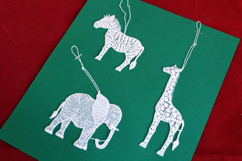 3 Spitzen Applikation Zootiere Aufnäher Anhänger 3 Spitzen Applikation Zootiere Aufnäher Anhänger von BendelartShop