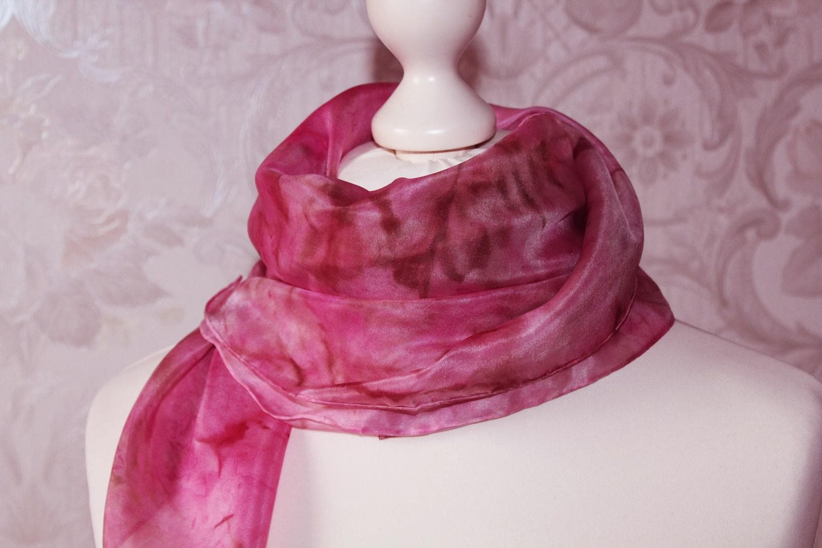 Seidentuch Farbgeflüster Weinrot Tuch Aus Seide Geburtstagsgeschenk von BendelartShop