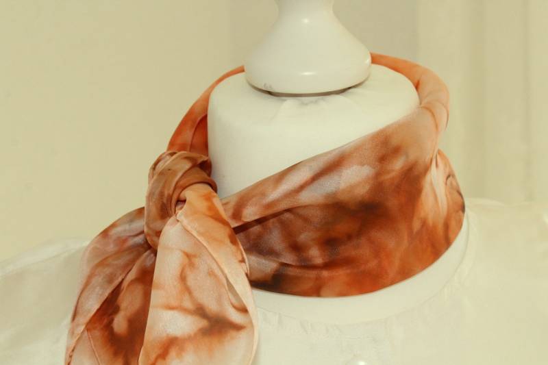 Seidentuch Farbgeflüster in Beige Braun Tuch Einzelstück Geschenk von BendelartShop