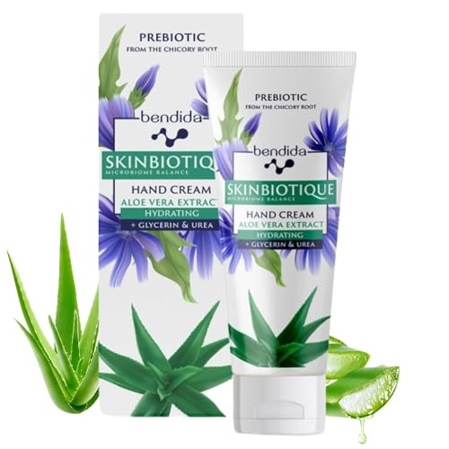 Bendida Skinbiotique Handcreme mit Aloe vera Extrakt + Glycerin | Feuchtigkeitscreme für raue, strapazierte Haut | Sanfte Pflegecreme für trockene Hände und beanspruchte Haut 50ml Bendida Skinbiotique Handcreme mit Aloe vera Extrakt + Glycerin | Feuchtigkeitscreme für raue, strapazierte Haut | Sanfte Pflegecreme für trockene Hände und beanspruchte Haut 50ml von Bendida