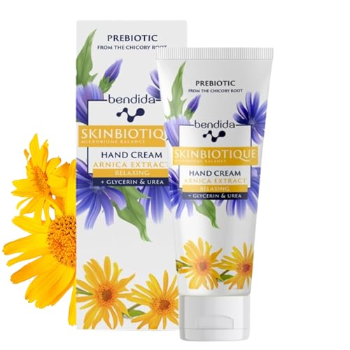 Bendida SKINBIOTIQUE Handcreme 50 ml | mit Arnika-Extrakt, PreBIULIN FOS, Urea & Glycerin | sanfte Feuchtigkeitspflege für trockene, raue & strapazierte Hände – schnell einziehend, nicht fettend von Bendida
