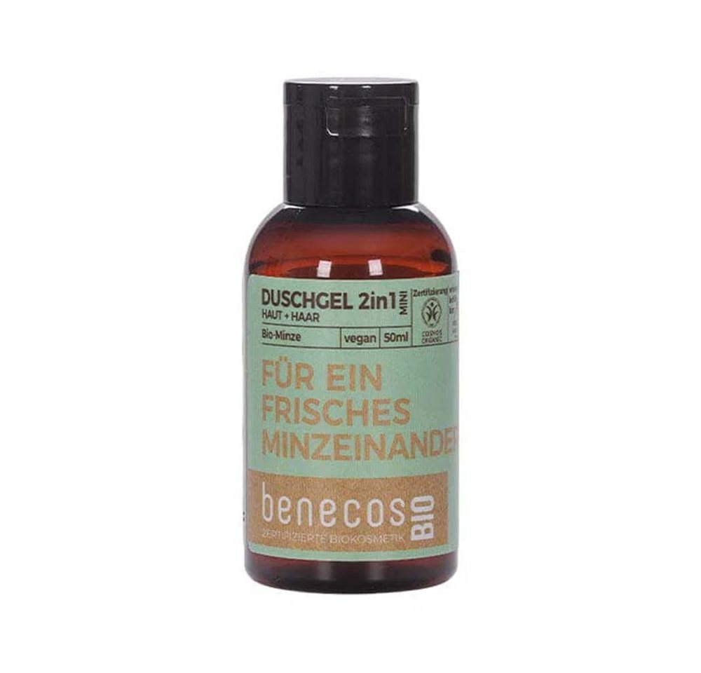 Benecos Duschgel Minze - Duschgel 2in1 Haut & Haar Mini 50ml von Benecos