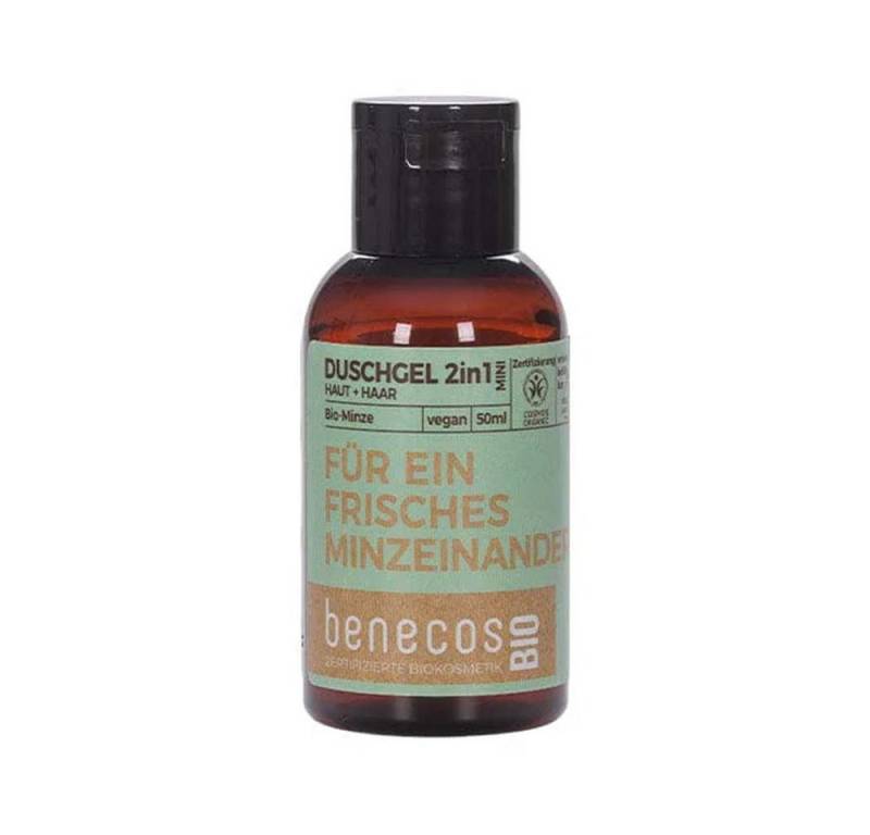 Benecos Duschgel Minze - Duschgel 2in1 Haut & Haar Mini 50ml von Benecos