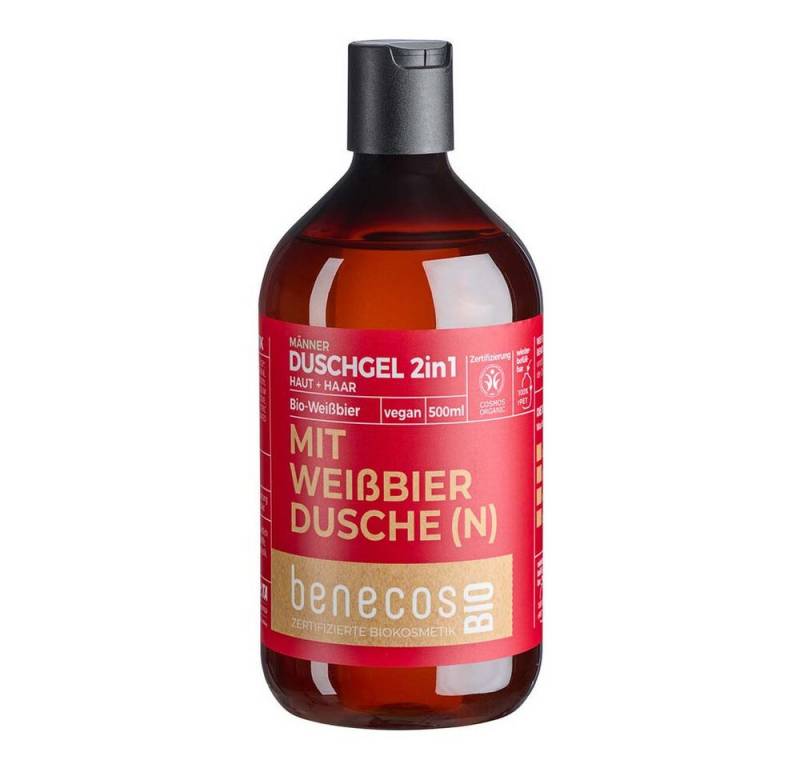 Benecos Duschgel Weißbier - Duschgel 2in1 Haut+Haar 500ml von Benecos